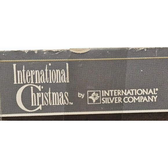 1991 International Silver Company Brass Plated Pierced Angel Napkin Rings w Box - Picture 7 of 8